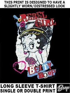 Betty Boop Funny Sexy Biker Betty Wild Rebel Cartoon Comic Strip Flapper T-shirt - Picture 1 of 12