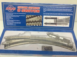 Atlas #6077 O-72/O-54 gebogene Weiche links 3 Schienen NEU - Bild 1 von 2