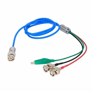 3-Lug Triaxial TRB Male to Splitter 2x BNC Male Alligator Clip Cable 1553B 1~6FT - Picture 1 of 8