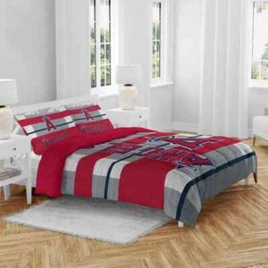 New L A. Angels MLB Heathered 3pc Full/Queen Comforter Set- Free Shipping - Picture 1 of 3