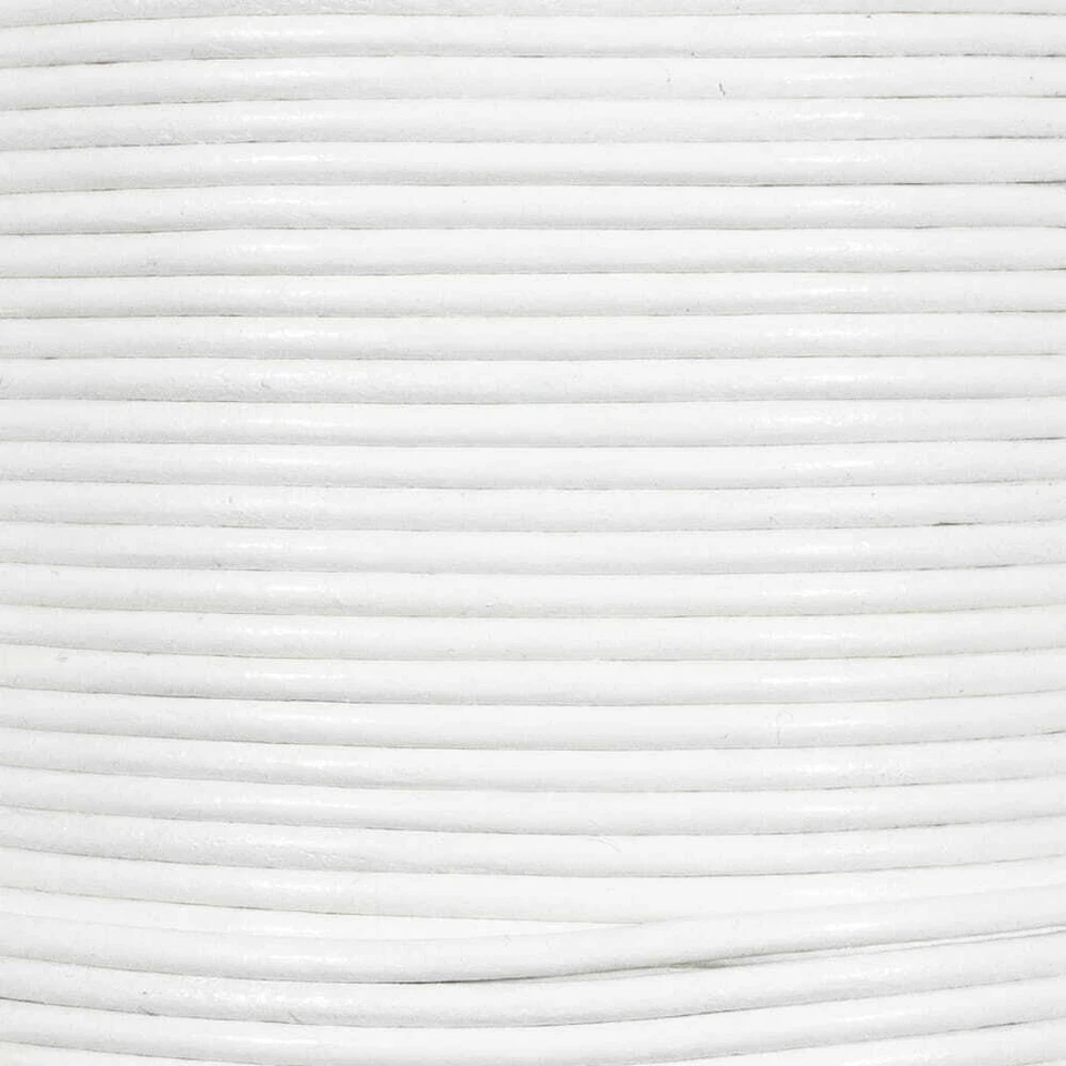 Craft County 1,5 мм и 2 мм круглый кожаный шнур — 10 ярдов — различные цвета — рукоделие - Изображение 1 из 1