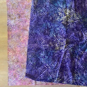 Batik Pieces in Purple and Pink Pair | half-yard - Picture 1 of 3
