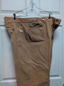 Wah Maker Mens Jeans Size 44x29"" Brown Tan Button Fly Frontier Back Belt - Picture 1 of 14