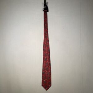 Stefano Ricci Neck Tie 100% Silk Red Leaf  69 Inch 3.5 Wide Italy