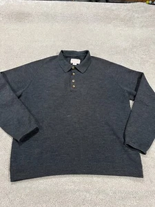 CC Filson Sweater Mens Extra Large Gray Wool Collared Button Pullover Outdoor - Picture 1 of 10