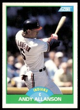 1989 Score Andy Allanson Cleveland Indians #46