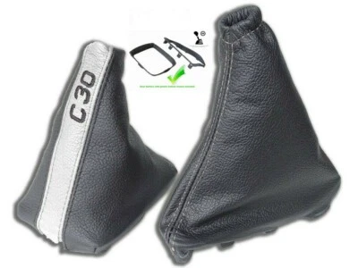 Polaina engranaje y freno de mano con marcos de plástico para Volvo C30 06-08 rayas blancas - Imagen 1 de 4