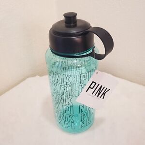 Victoria’s Secret PINK 32oz Water Bottle Clear Blue With Logo New with Tags