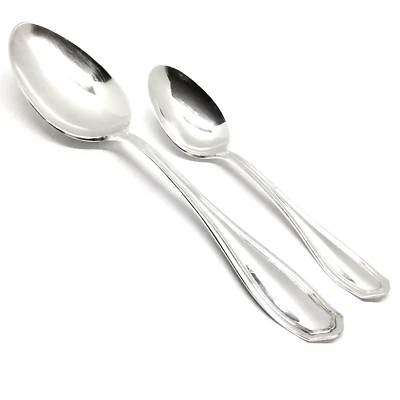 Wm Rogers & Son CLINTON International Silver Plate 1919 Serving Spoon & Teaspoon - Image 1 of 4