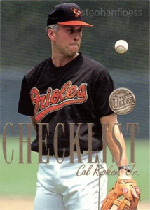 1996 Fleer Ultra Series I Checkliste Einsatz Goldmedaillon Cal Ripken Jr - Bild 1 von 1