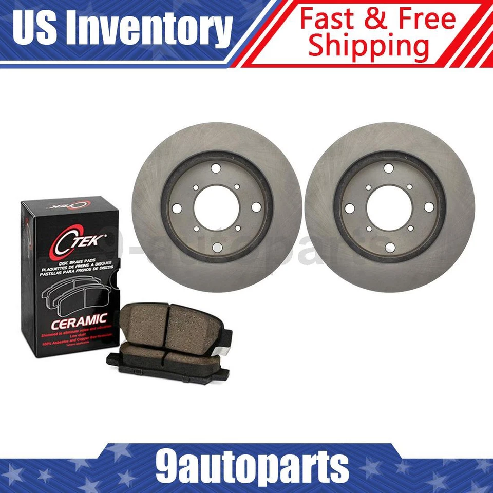 Rotores de freno de disco delanteros + pastillas de freno de cerámica para Metro Chevrolet 1992-2001 Foto 1 de 4