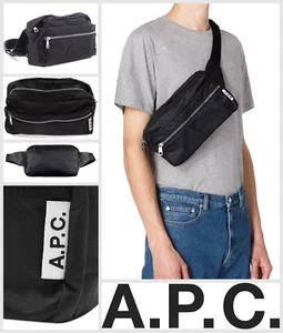 A.P.C. Nylon Ripstop Tasche Gürtel Hüfttasche Ultraleicht Verstellbar Unisex - Schwarz - Bild 1 von 12