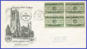USA4 #1065 ADDR ARTMASTER FDC BL4 Land Grant Colleges - Bild 1 von 1