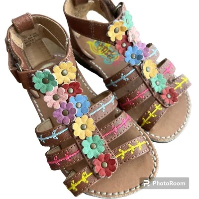 Sandalias Rachel Shoes de cuero sintético para niños pequeños talla 5 Foto 1 de 4