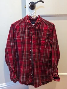 Children's Place Boys Long Sleeve Red Plaid Button Dress Shirt XXL 16 - Picture 1 of 2