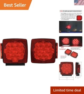 12V LED Submersible Trailer Lights - Stop, Tail & Turn Signal for Trucks & Boats - Picture 1 of 8