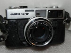 Vintage OLYMPUS-35 SP RF 35mm Camera + G. Zuiko 1:1.7 f=42mm Lens + Leather Case