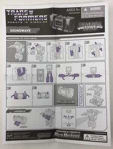 2006 HASBRO TRANSFORMERS TITANIUM SERIES DIE CAST SOUNDWAVE INSTRUCTIONS - Picture 1 of 1