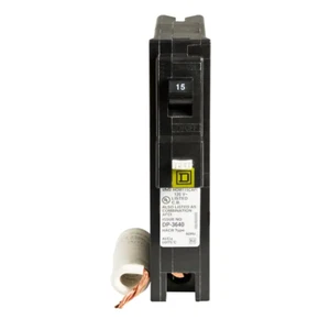 15 Amp Single Pole Combination Arc Fault Circuit Breaker 9 Pack Interrupt CAFCI - Picture 1 of 12