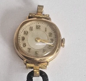 ANTIQUE ART DECO HALLMARK 9CT GOLD LADIES WATCH BY G.A.S. MAKER - Picture 1 of 9