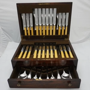 OLD ENGLISH Design Cooper Brothers Silver Service 90 Piece Canteen of Cutlery - Picture 1 of 10