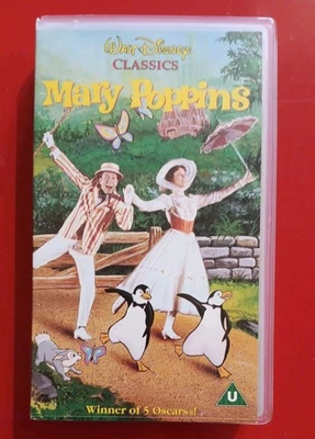 Mary Poppins VHS Walt Disney Movie Video TESTED  - Image 1 of 3