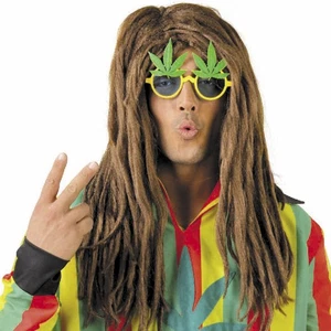 Parrucca Dreadlocks parrucca marrone parrucca di carnevale calze di arresto stile Giamaica - Foto 1 di 1