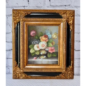 Original Stillleben Blumen Ölgemälde signiert M. Aaron 18"x16" - Bild 1 von 8