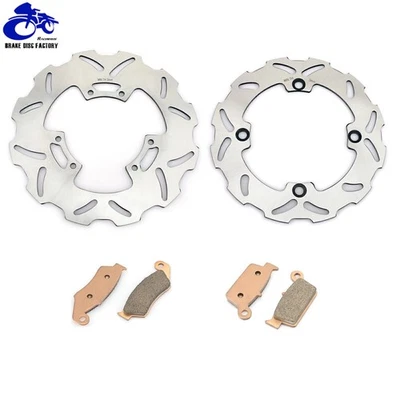 For Honda CR250R CR250E Full Set Brake Disc Rotors & Pads CR125R CR125E 95 96 97 - Изображение 1 из 4