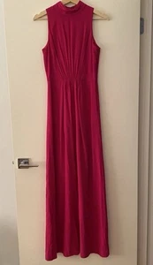 TED BAKER Pink Pure Silk Maxi Dress Size 0 - Picture 1 of 5