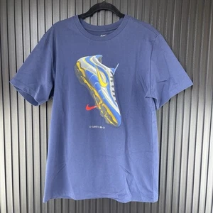 Nike Soccer Cleat Graphic Size Large Mens Navy Blue T-Shirt - Picture 1 of 7