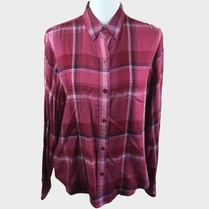 Blusa Camisa Jones Wear Deportiva Mujer Talla 10 Rosa Cuadros Botón Frontal - Imagen 1 de 4