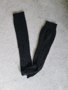 Stulpen Strickstulpen Wolle strümpfe overknee strick sexy warm schwarz zopfmuste - Bild 1 von 2