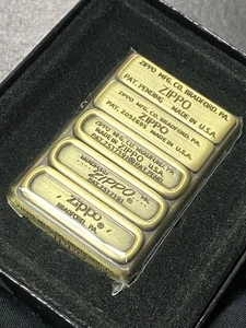 ZIPPOOil Lighter1937 ReplicaGoldLimitedEdition2002Vintage3 Side Design Serial JP - Picture 1 of 10