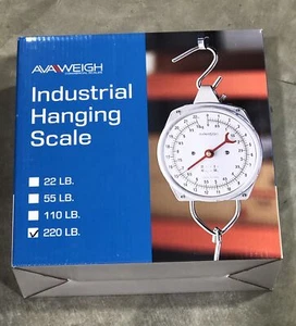 AvaWeigh Industrial Hanging Scale, 220 Lb. / 100 Kg. #334MH220 Brand New - Picture 1 of 5