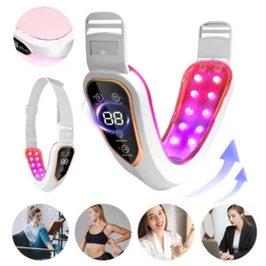 Neck Face Lifting Massager Vibration Facial Skin Tighten Double Chin Slimming - Picture 1 of 13
