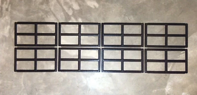 8 inserções de substituição coloniais Clopay para portas de garagem Clopay painel curto preto - Imagem 1 de 4