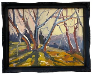 Original Kyle Buckland Oil On Canvas Board Landscape Painting Post Impressionism - Picture 1 of 10
