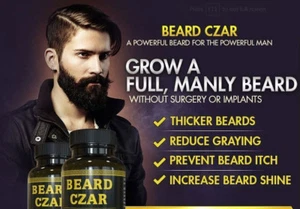 Beard Czar Facial Hair Growth Complex - GROW A FULL MAN VIKING BEARD - 1 Month - Picture 1 of 11