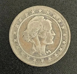 1930 Brazil 2000 Reis Silver Coin - Picture 1 of 2