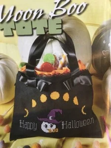 CROSS STITCH HALLOWEEN TREAT'S BAG TO MAKE REMOVED FROM A USA MAGAZINE - Picture 1 of 1
