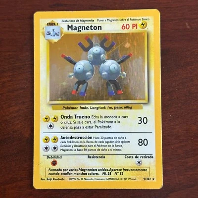Spanish Magneton 9/102 Holo Rare Base Set Pokemon Card - Image 1 of 3