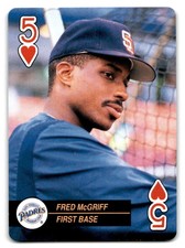 1992 U.S. Playing Card Co. Baseball Aces #5 Fred McGriff San Diego Padres