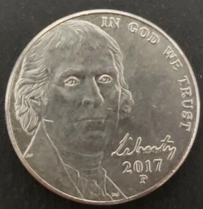 2017 P Jefferson Nickel Error Die Break in the work LIBERTY - Picture 1 of 7