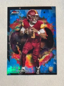 JAYDEN DANIELS RARE BLUE REFRACTOR SP RC #246 2024 TOPPS FINEST FOOTBALL /99 - Bild 1 von 2