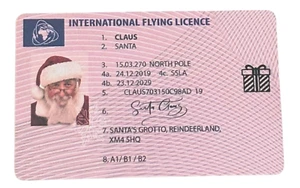 Santa Claus Lost Driving/Flying Licence, Father Christmas, Xmas morning magic - Picture 1 of 2