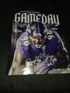 Oakland Raiders Baltimore Ravens Doug Martin GAME DAY Program Autograph - Picture 1 of 3