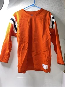 Very Rare Vintage Russell Athletic Blank Football Jersey 1980s Orange Youth XL - Picture 1 of 7