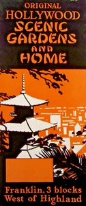 Hollywood CA Travel Brochure Scenic Gardens Pacific Electric Railway Map 1930s - Picture 1 of 4
