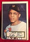 Willie Mays Rookie Card, 1951 Topps #261; ungraded, sharp corners, off-ctr, B+